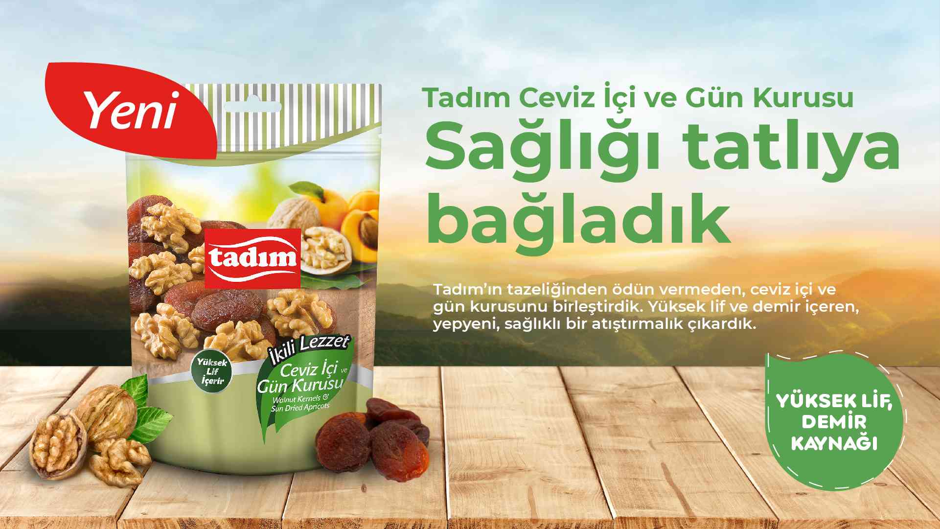 Tadım’dan en sağlıklı tatlı atıştırmalık: Ceviz İçi & Gün Kurusu!